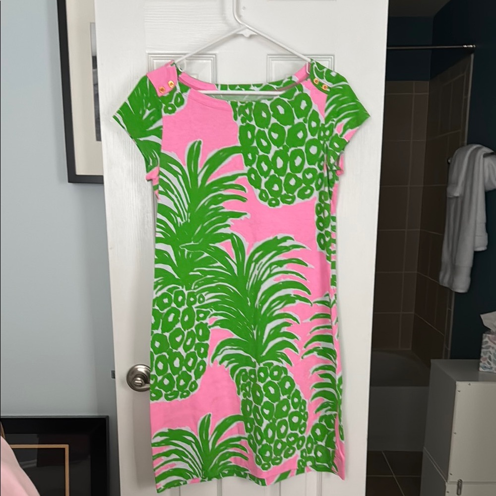 Lilly Pulitzer Pink and Green Mini Dress